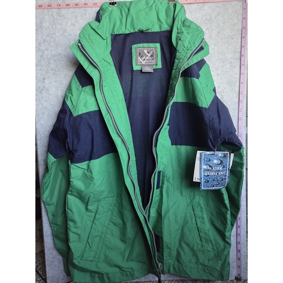 Other - Extreme Limit Youth Water Resistant Hooded Jacket Green Navy Size 14/16